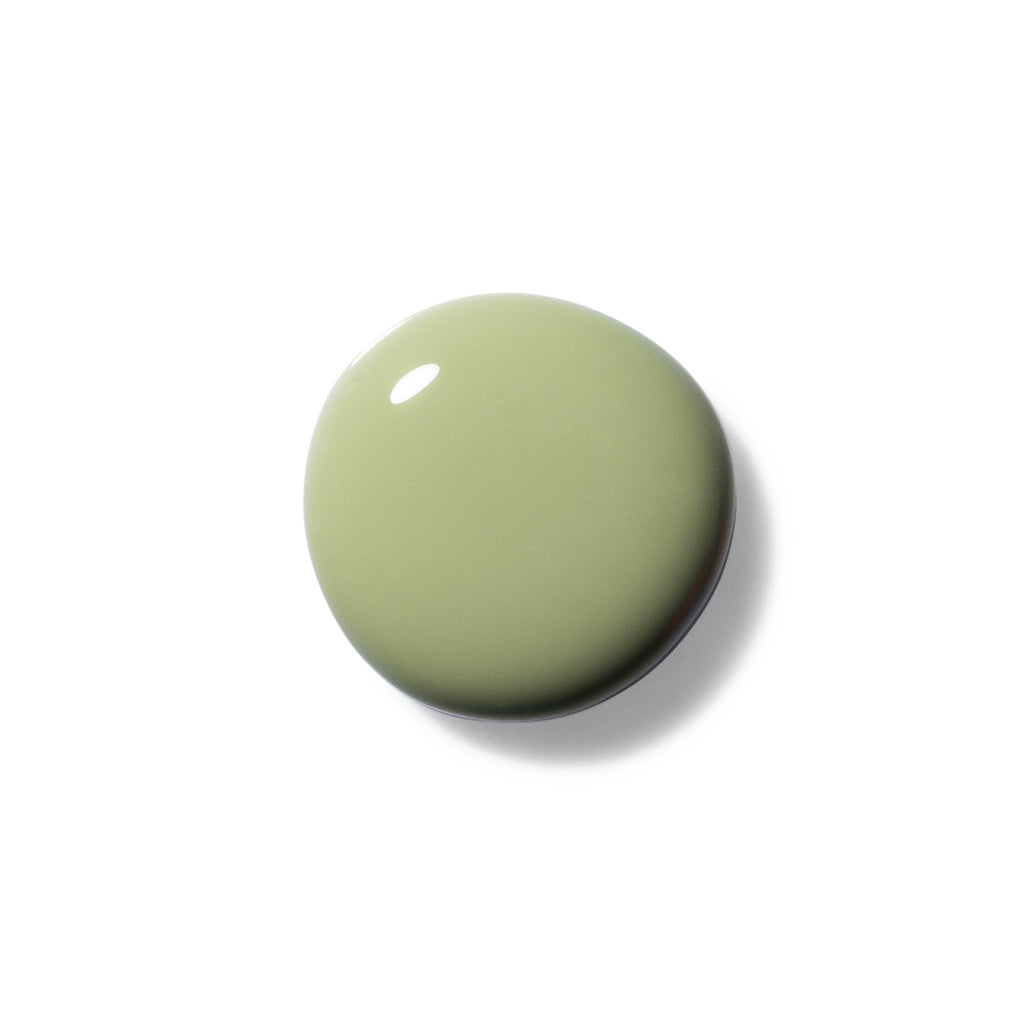 Terra nail polish number 24 sage green color swatched as circle.