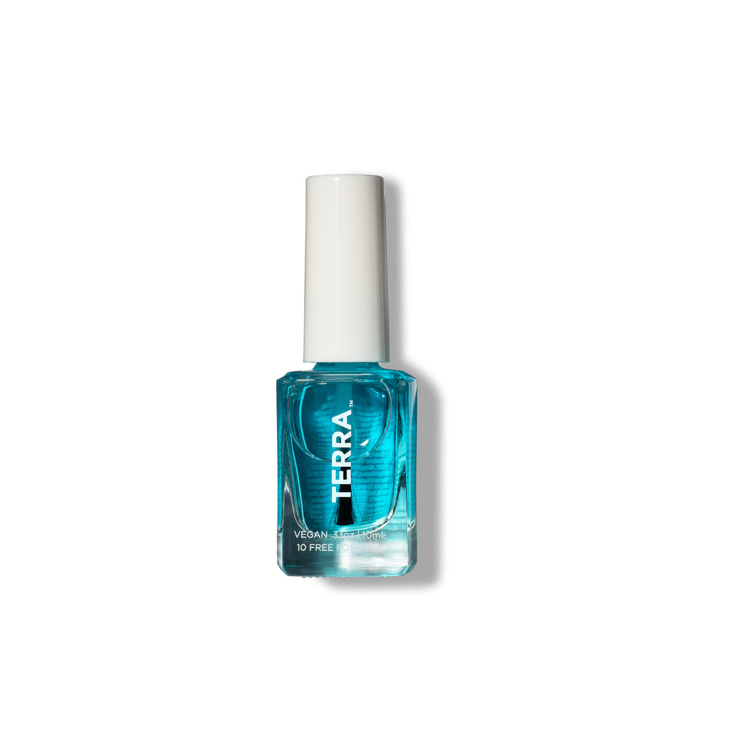 No. 19 Garlic Growth Base Coat - Terra Beauty Bars clear blue color dries clear.