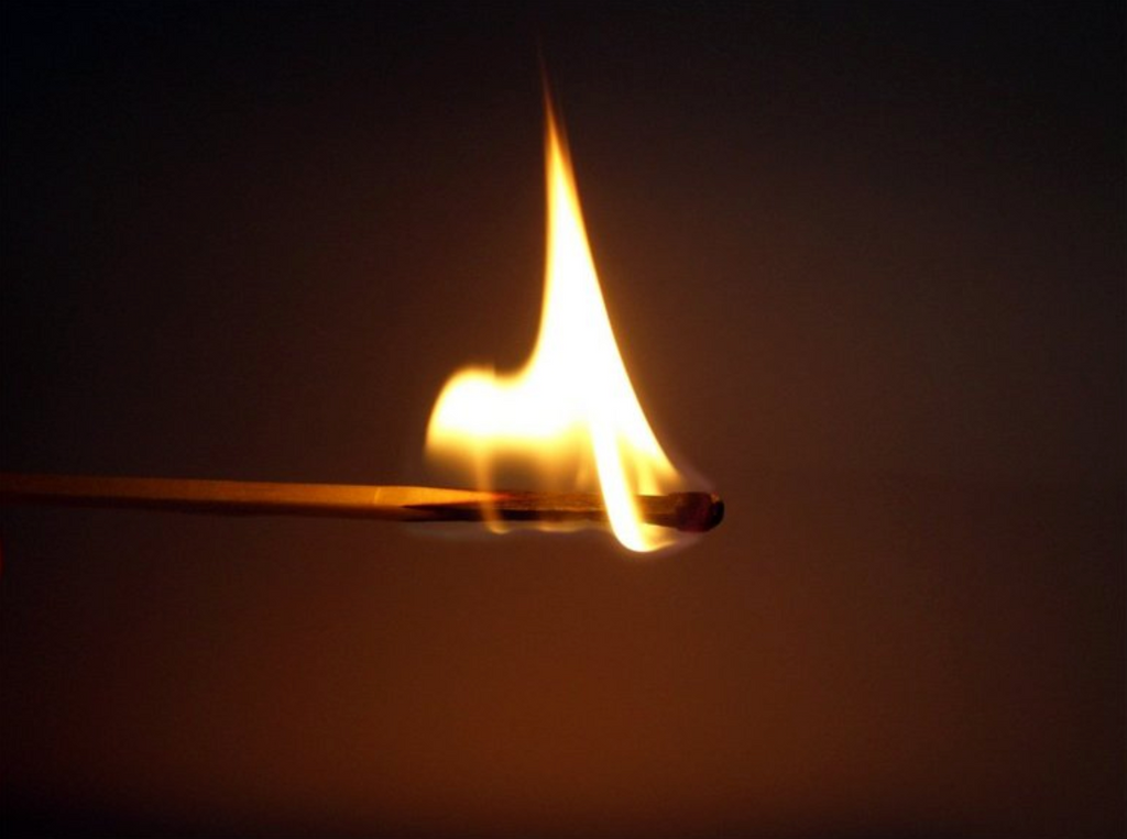 lit match image close up with flame