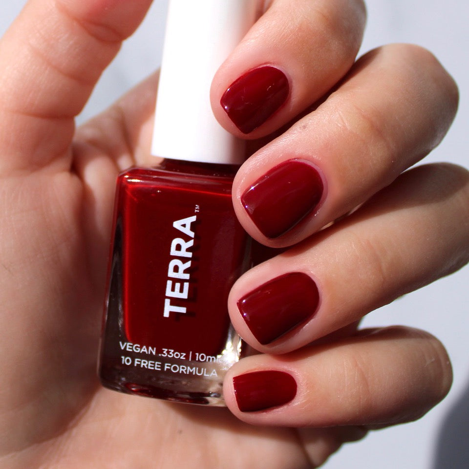 Terra Nail Polish No. 14 Deep Red – Terra Beauty Bars